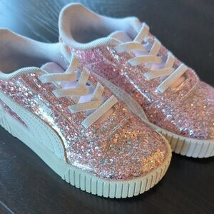 Puma Kids Sparkly Sneakers - Pink Glitter